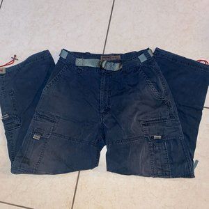 VTG Authentic Abercrombie & Fitch Cargo Convertible Paratroop Pants, NAVY 32X30